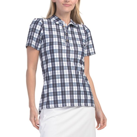 SMITH & QUINN PLAID Reagan Polo - Picture 1 of 2